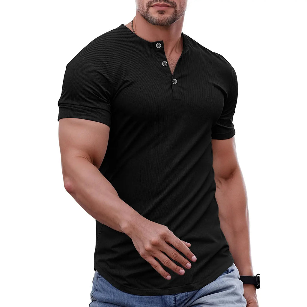 Comfortable and casual Henry T-shirt