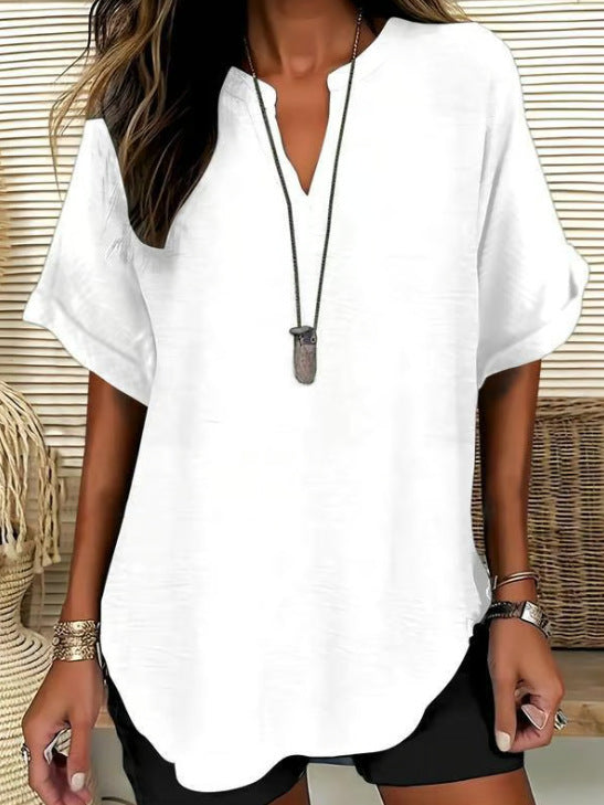 Fashion V-neck short sleeves