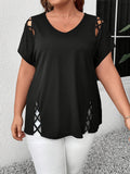 Summer Sexy V-neck Crossover Short-sleeved T-shirt