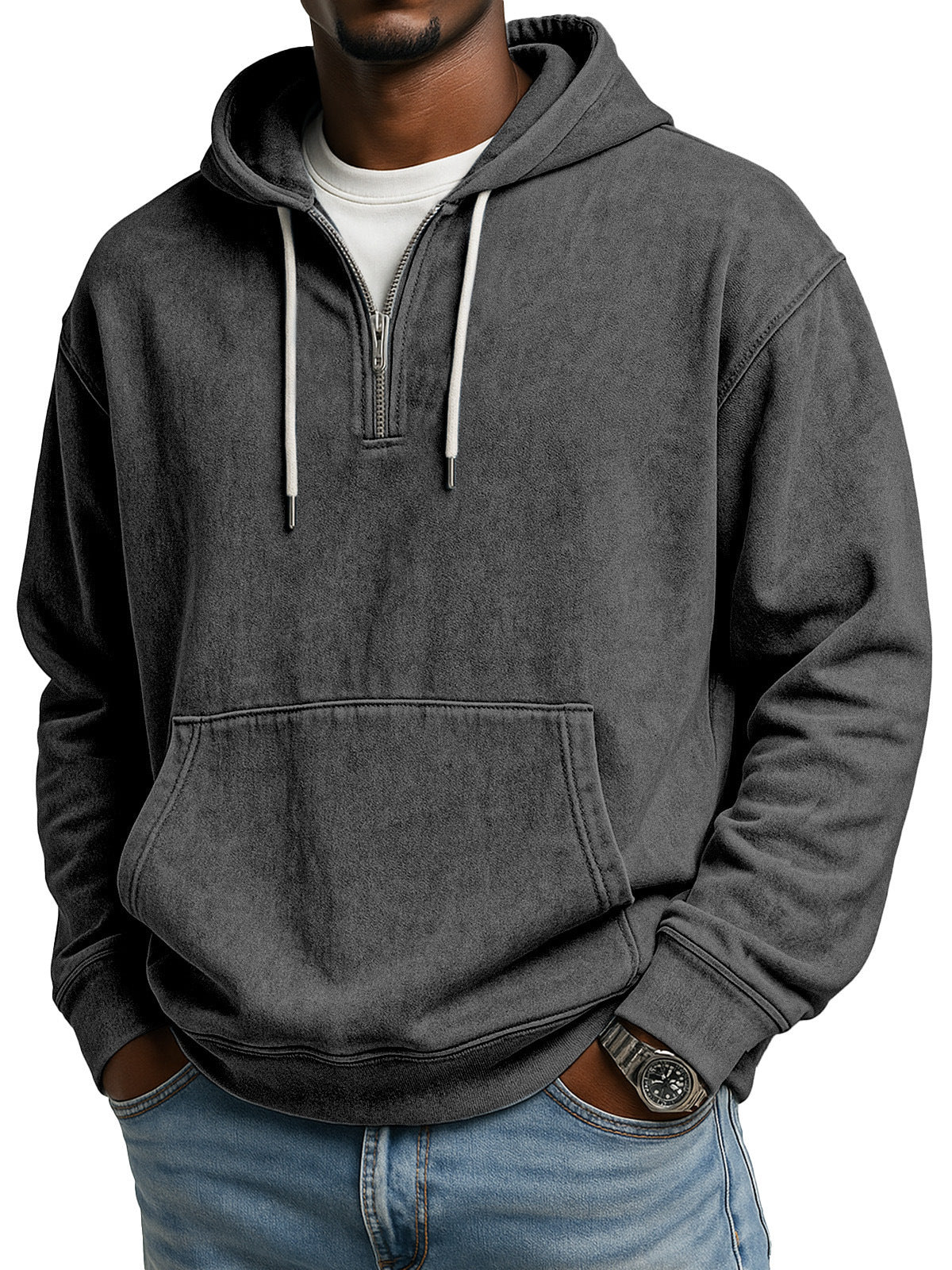Half-length men's sweatshirt