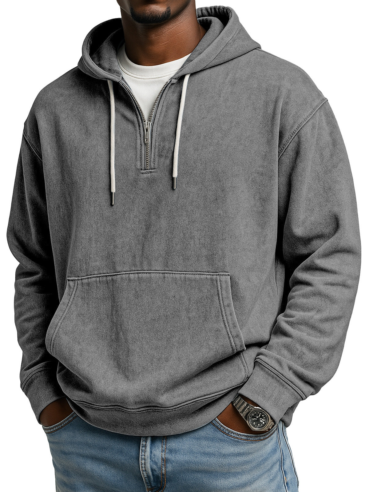 Half-length men's sweatshirt