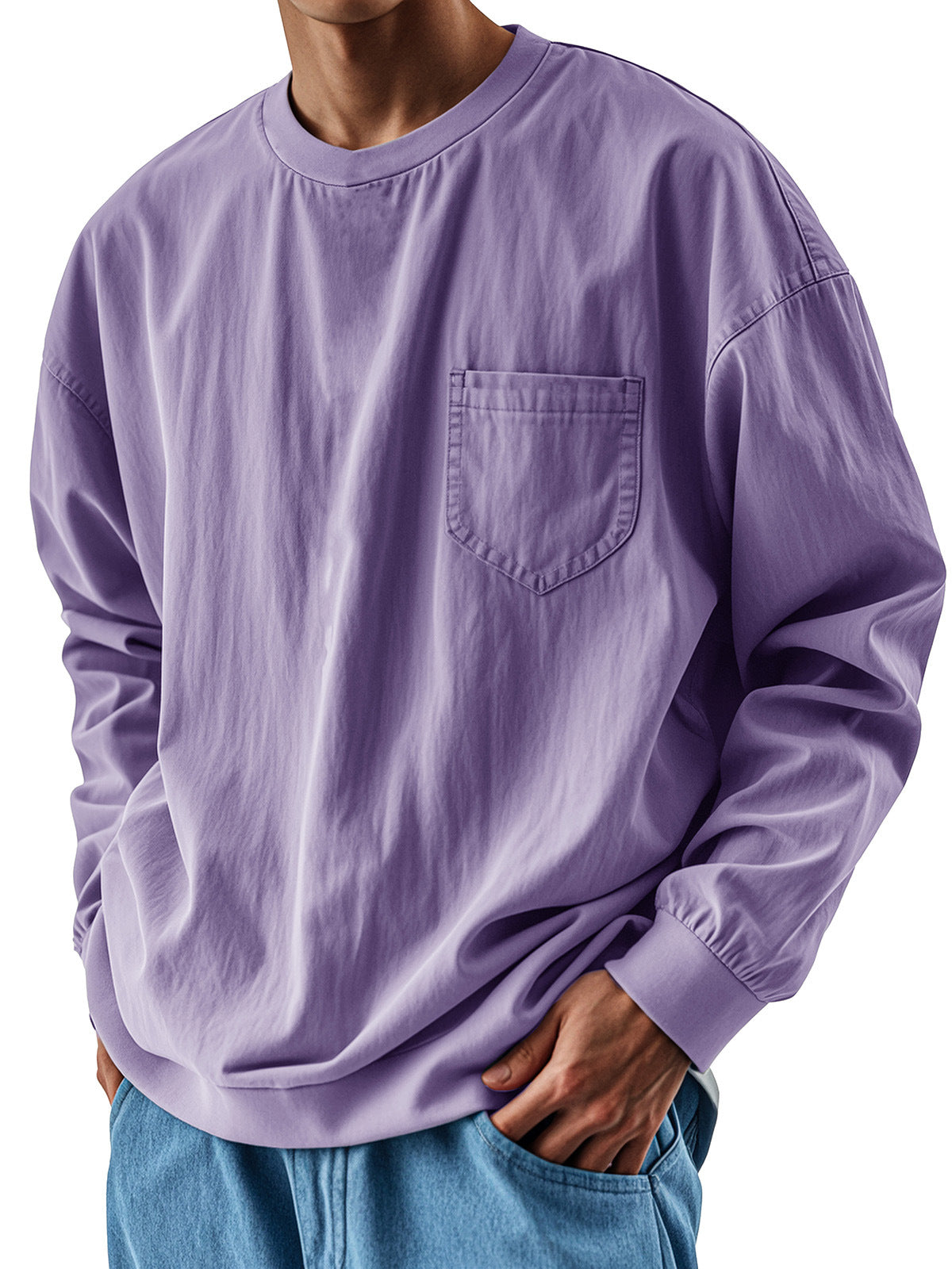 Loose-fitting trendy long-sleeved shirt