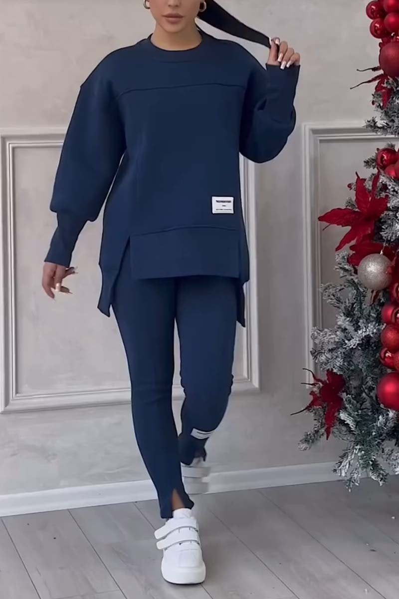 Long-sleeved sweatshirt and leggings set