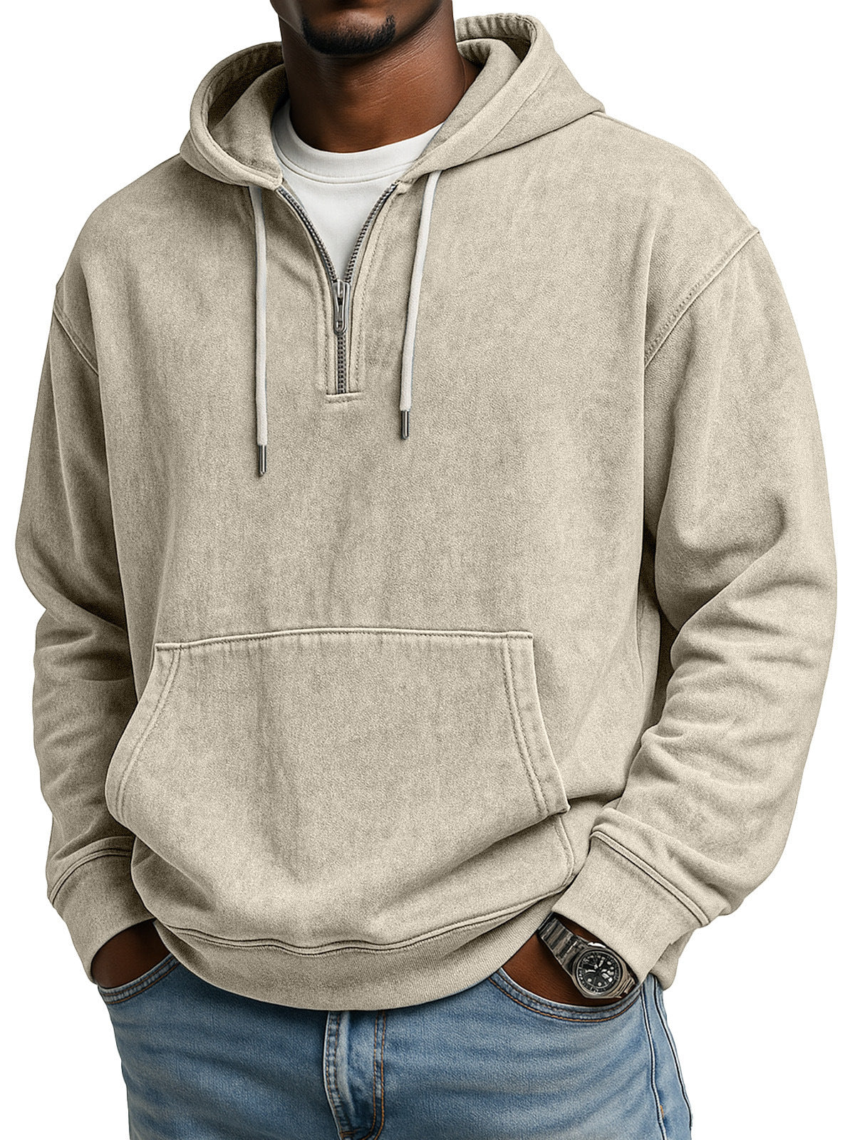 Half-length men's sweatshirt