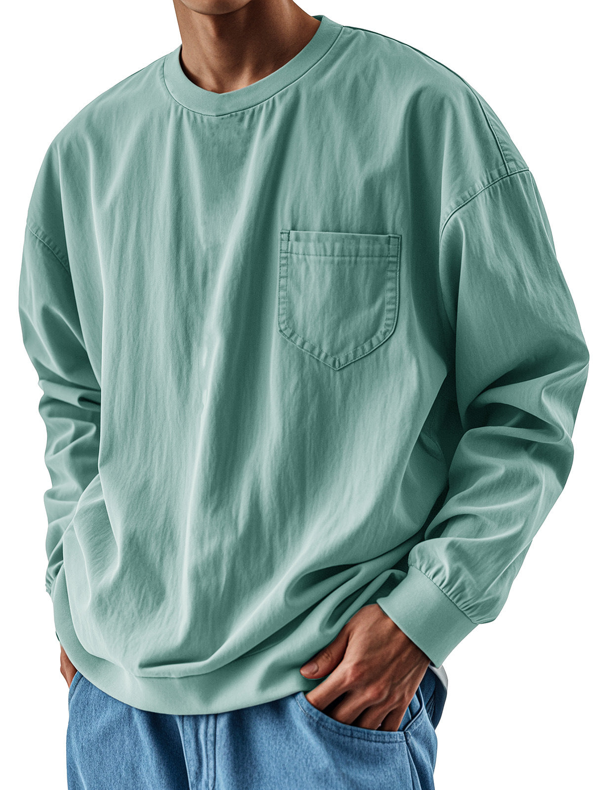 Loose-fitting trendy long-sleeved shirt