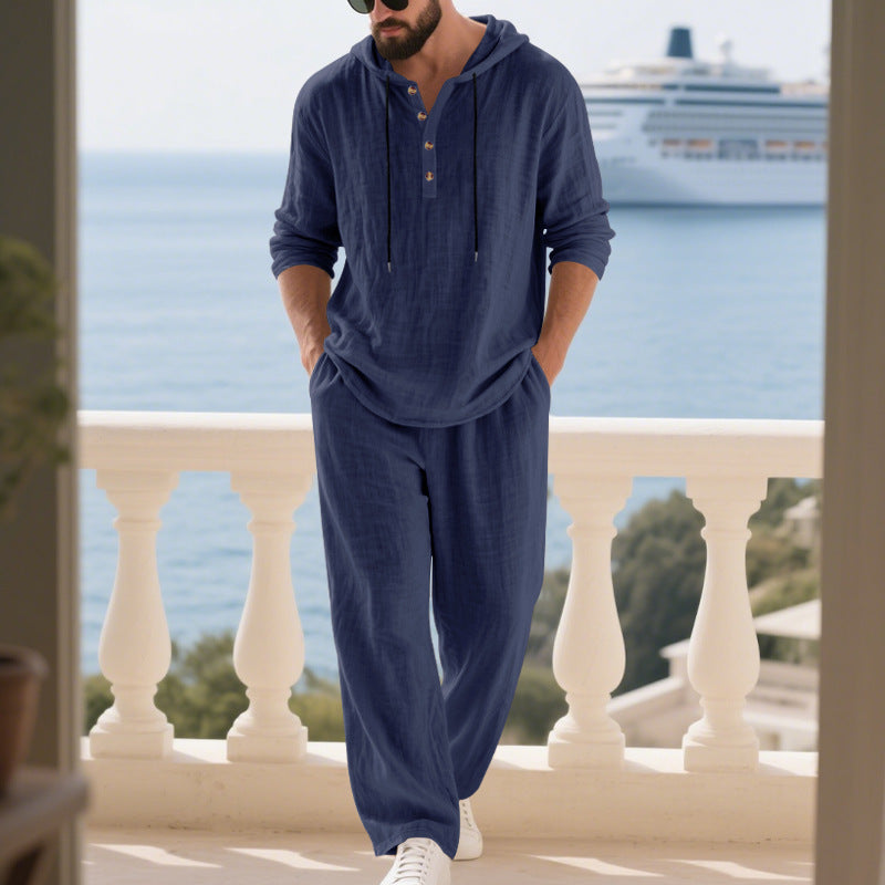 Linen Casual Long Tracksuit
