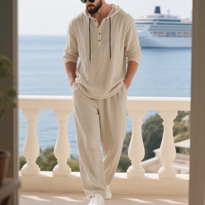 Linen Casual Long Tracksuit