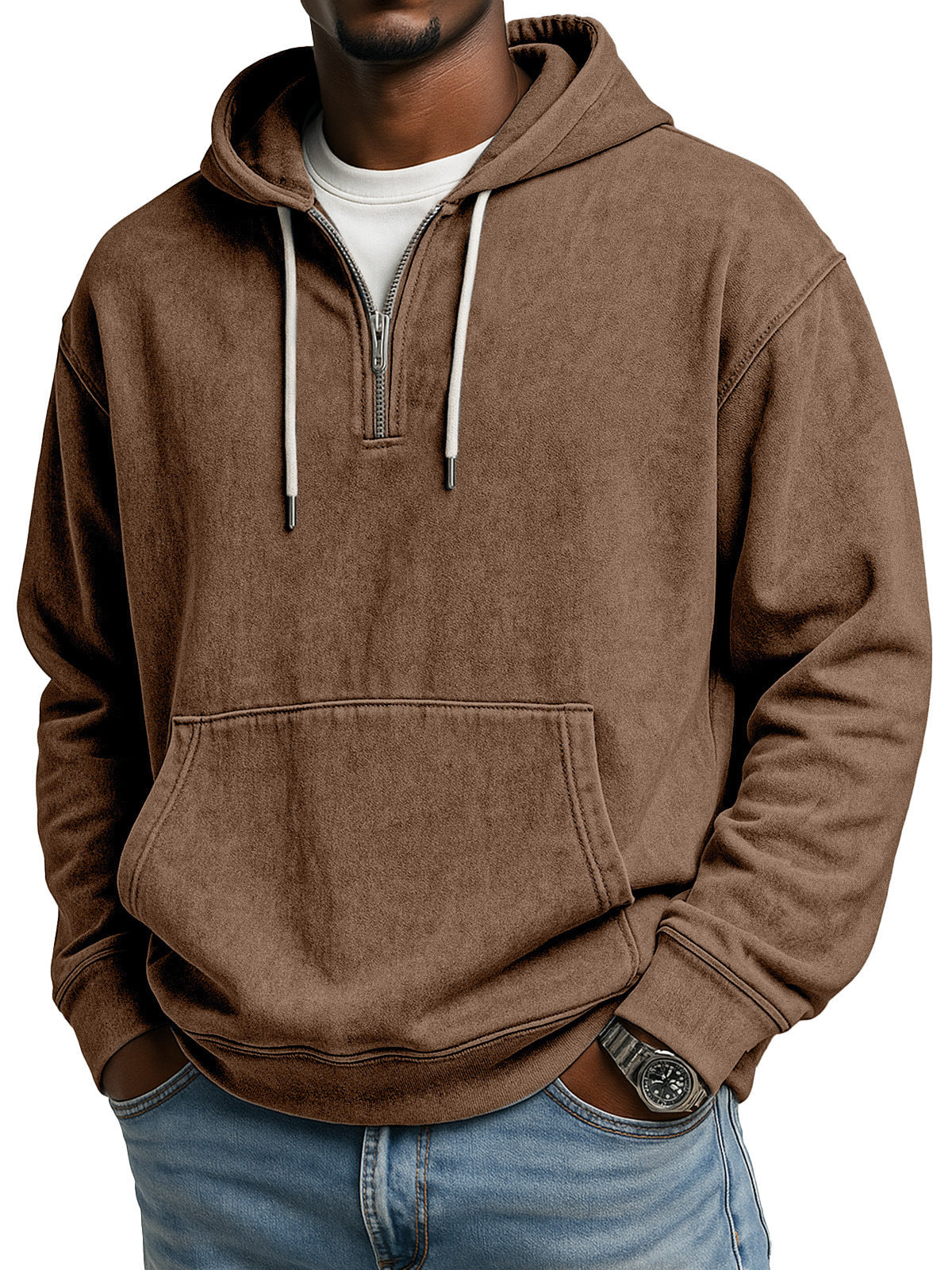 Half-length men's sweatshirt