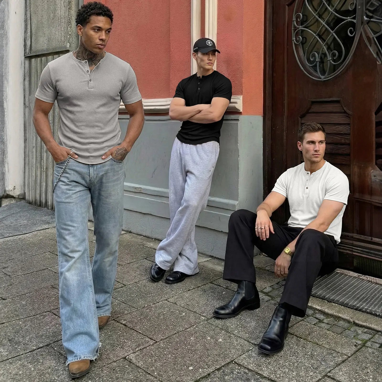 Comfortable and casual Henry T-shirt
