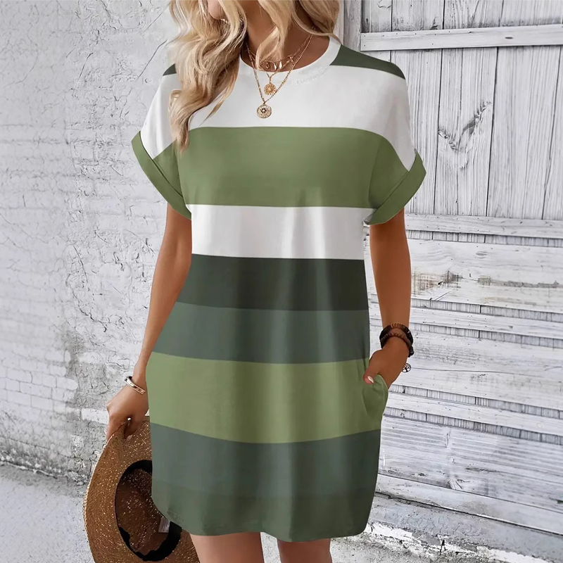 New casual round neck dress