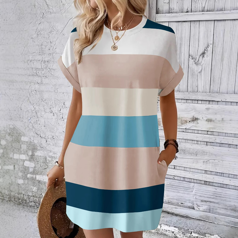 New casual round neck dress